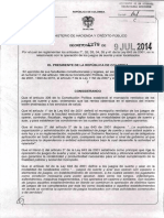 Decreto 1278 Del 09 de Julio de 2014 (Maquinas Tragamonedas)