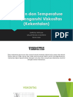 Tekanan Dan Temperature Mempengaruhi Viskositas (Kekentalan)