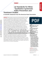 Methodological Standards For Meta-Analyses and Qualitative Systematic Reviews of Cardiac Prevention and Treatment Studies