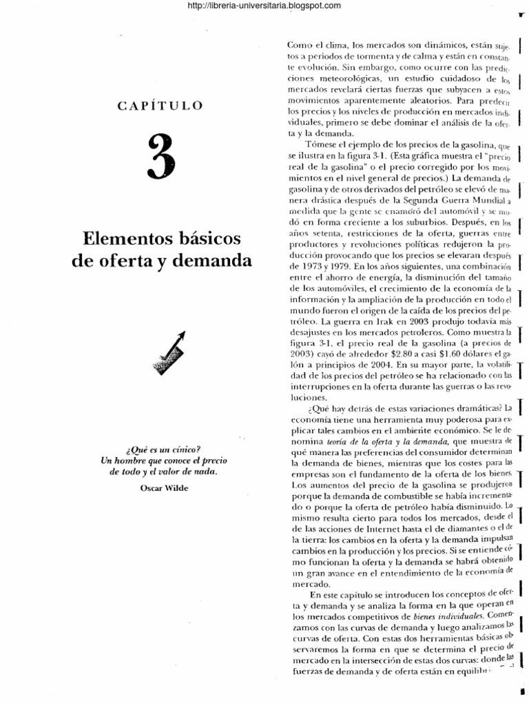 Capitulo 3 - Elementos Basicos de La Oferta y La Demanda | PDF | Oferta ...