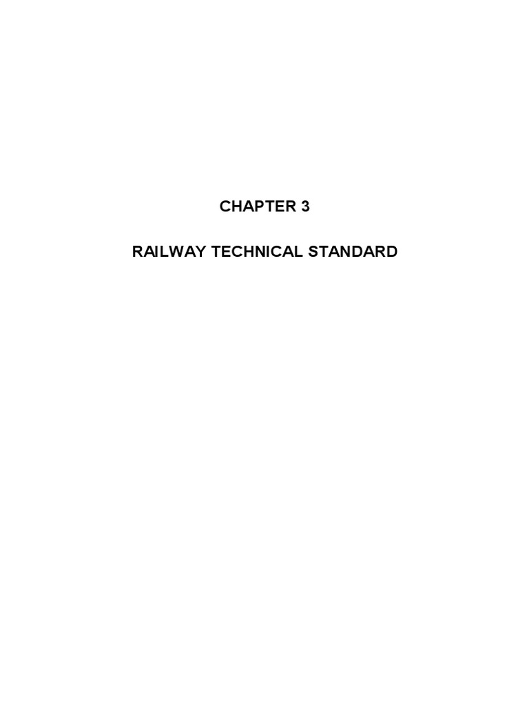 Railway Technical Standards Overview | PDF | Rail Transport ...