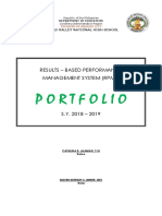 Portfolio: Results - Based Performance Management System (RPMS)