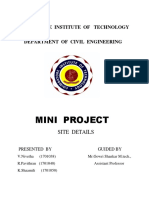 Mini Project: Coimbatore Institute of Technology Department of Civil Engineering