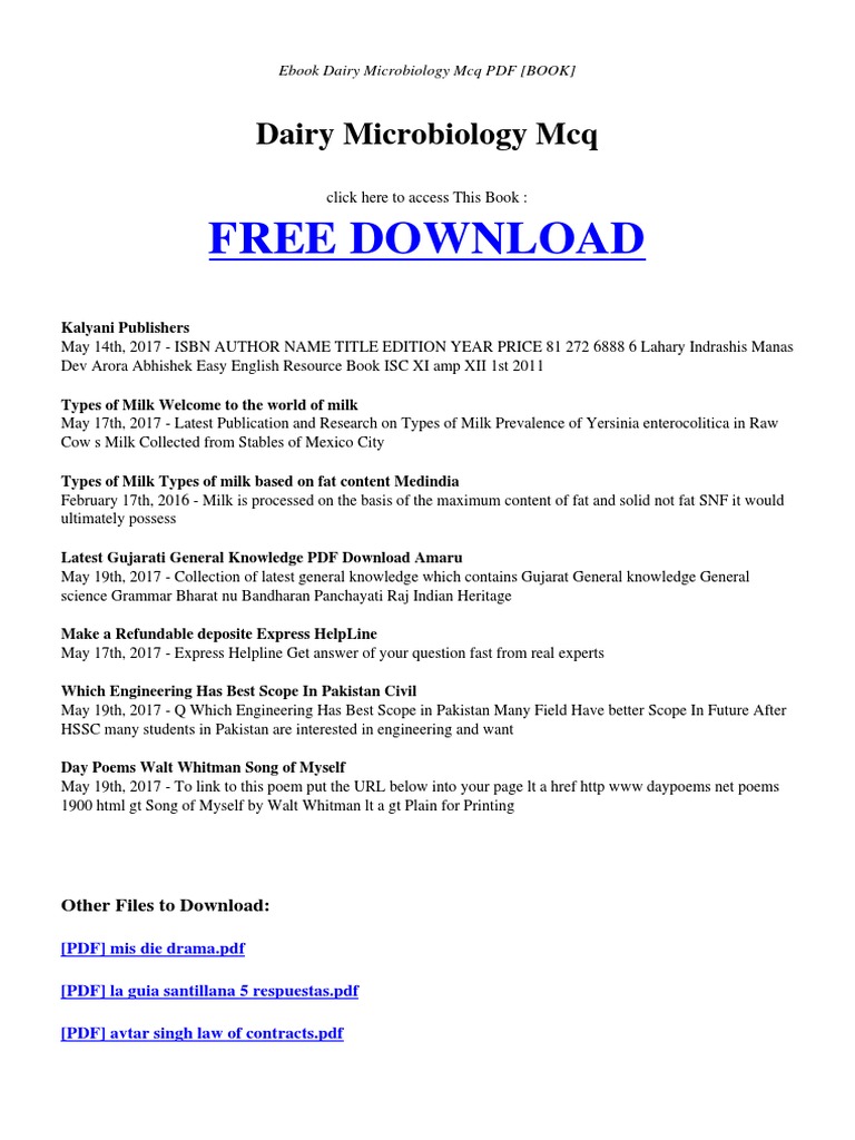 dairymicrobiologymcq.pdf Computing And Information Technology