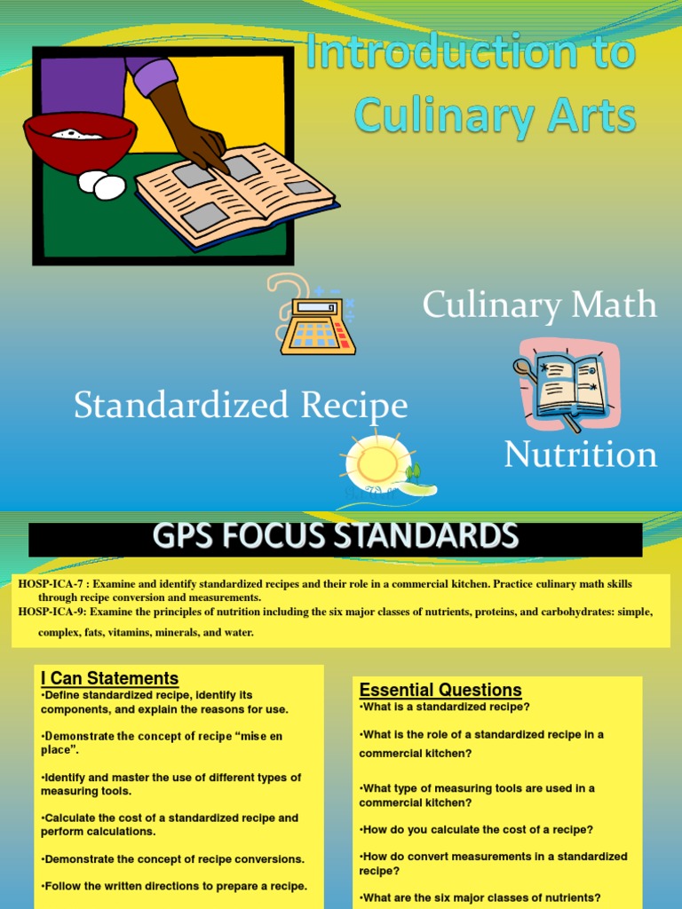Components of Standardized Recipes | PDF | Nutrition | Diet & Nutrition