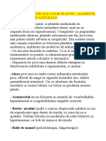 CONTRAINDICATII ALE UNOR PLANTE , ALIMENTE SI TRATAMENTE NATURALE.odt