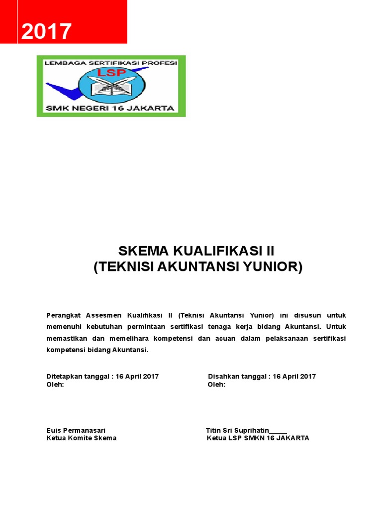 Skema Kualifikasi Ii Teknisi Akuntansi Yunior Doc