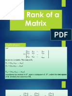 The Rank of A Matrix