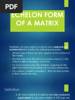 Echelon Form of A Matrix