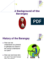Historical Background of The Barangay: Writeshop 1