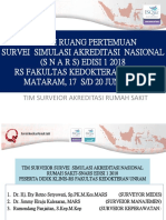 Denah Ruang Selama Survei Simulasi Snars Edisi 1 RS FK Unsram