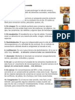 Formas de Conservar Alimentos