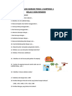 Ulangan Harian Kelas 3 Tema 1 Subtema 1