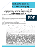 Functional Outcome of Supracricoid Laryngectomy With Cricohyoidoepiglottopexy in The Elderly