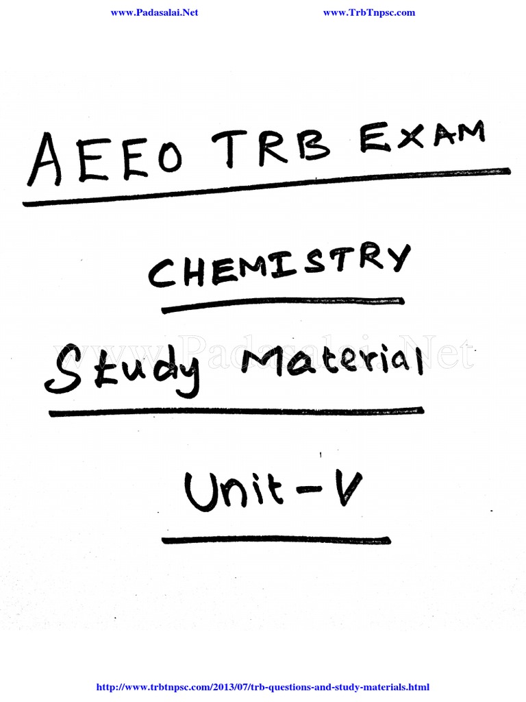 347 Aeeo TRB Exam Chemistry Study Material PDF