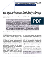 Beef Cattle Production and Wealth Creation: Evidence From Improved Boran Cattle and Crosses, Lanet, Kenya