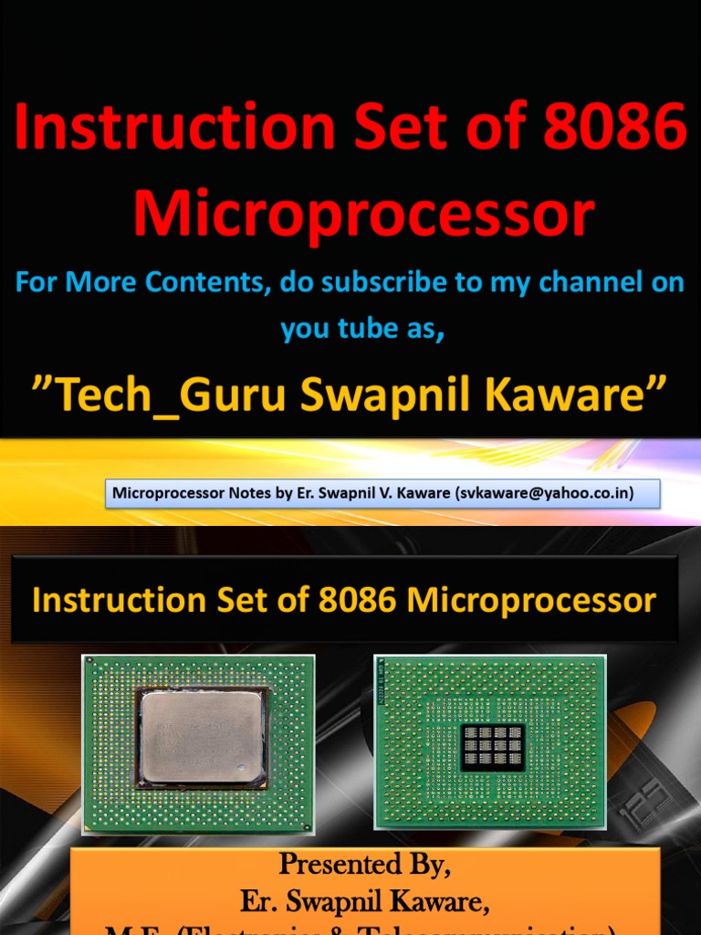 8086 Microprocessor Instruction Set | PDF | Central Processing Unit ...