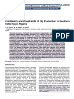 Profitability and Constraints of Pig Production in Southern Kebbi State, Nigeria