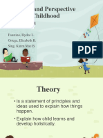 Theories and Perspective in Early Childhood Education