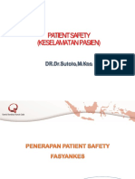 Patient Safety (Keselamatanpasien) : DR - Dr.Sutoto, M.Kes