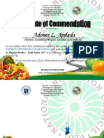 Nutrition Month Certificate