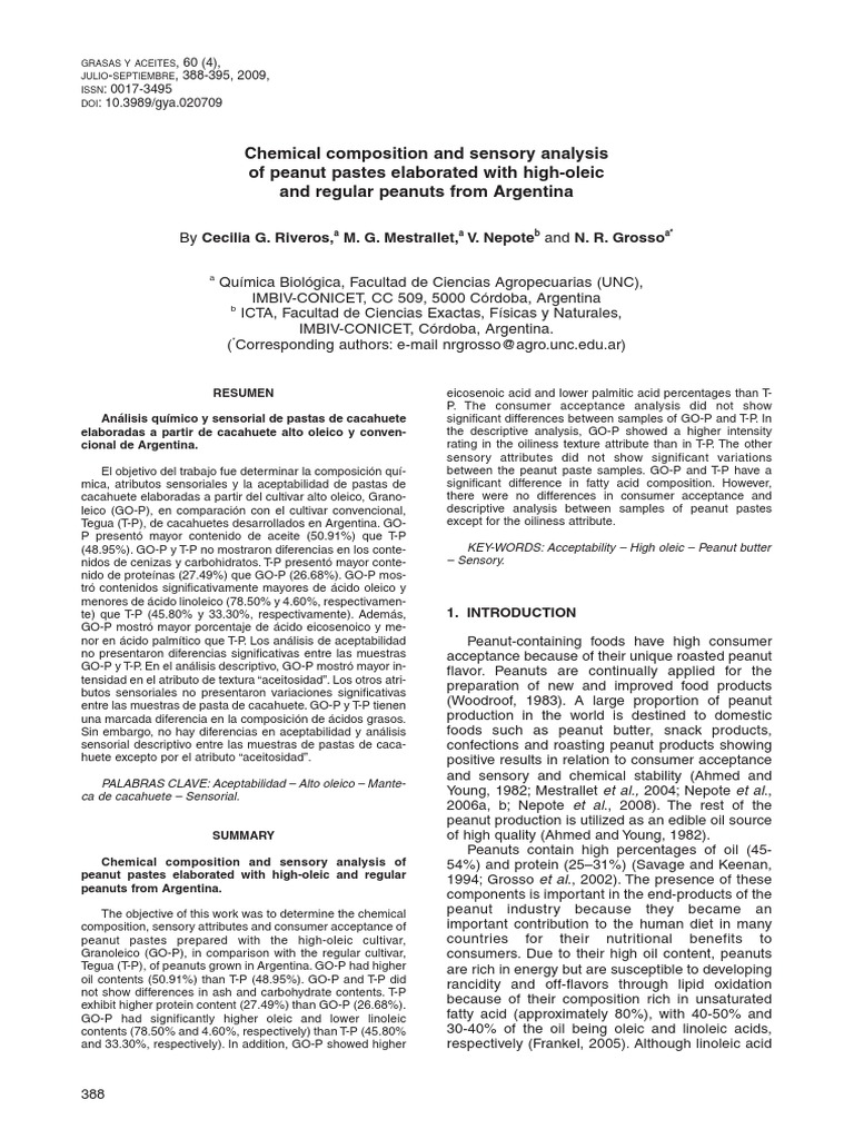 Peanuts Testing Methods PDF PDF Comida y bebida Compuestos químicos