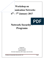 Network Security - Programs: Workshop On Communication Networks 6 - 7 January 2017