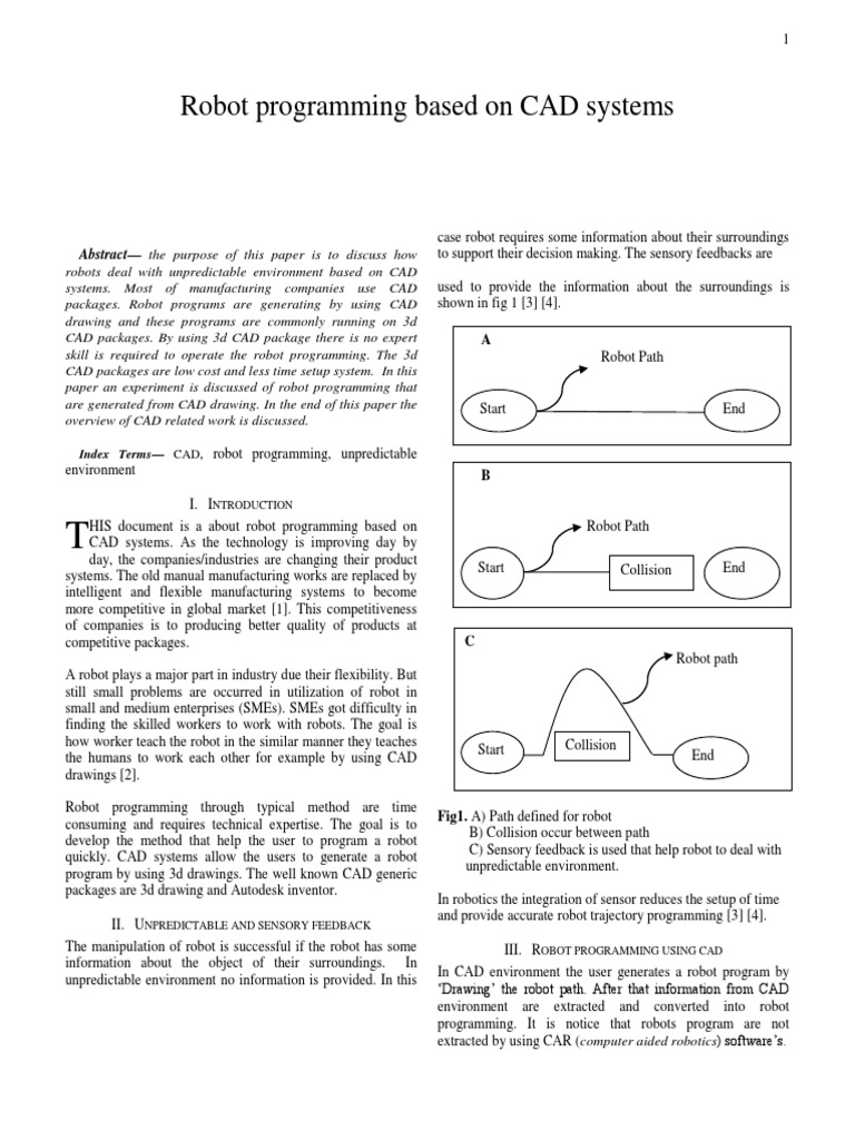 Robot Programming Based On Cad Systems: Mphil Scholar, Department of ...