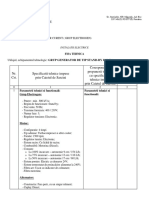 Fisa Tehnica - Generator Electric