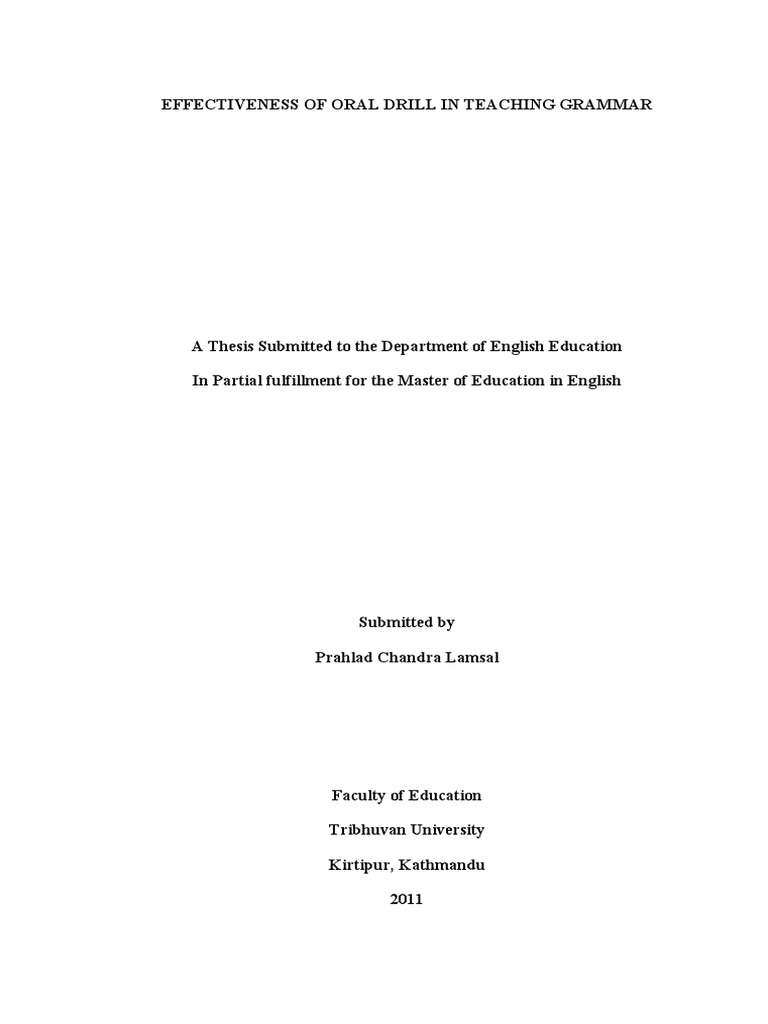 English Thesis Pdf Language Education Grammar