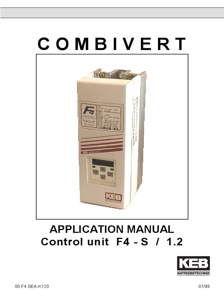KEB COMBIVERT F4-S Application Manual | PDF | Parameter (Computer ...