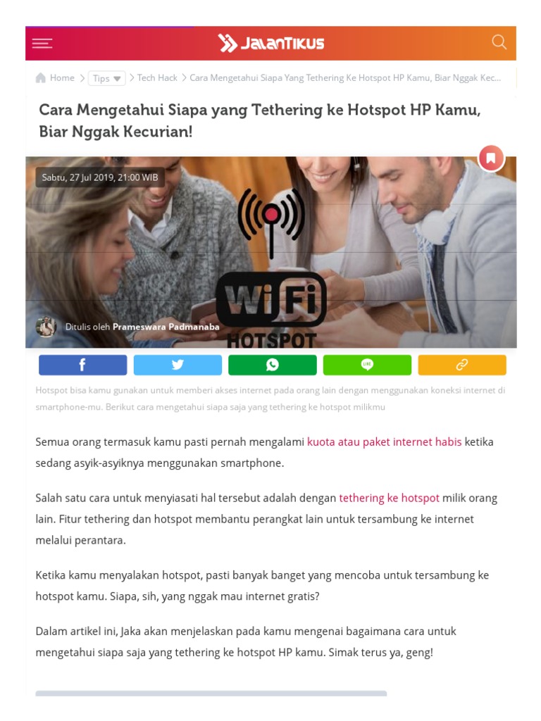 Cara Mengetahui Siapa Yang Tathering Ke Wifi Pdf