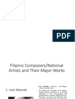 Filipino Composers and Their Major Works