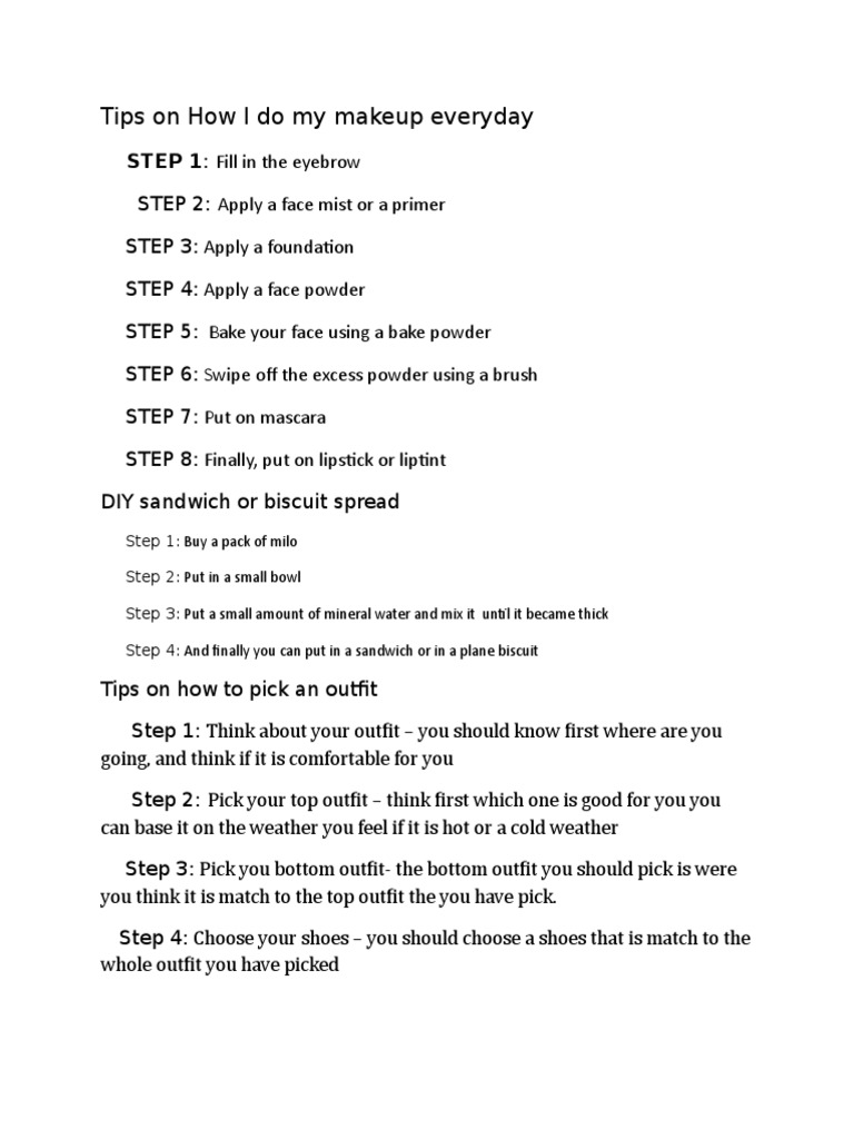 Daily Eyebrow Makeup Tips | PDF | Eating Behaviors Of Humans | Food And ...