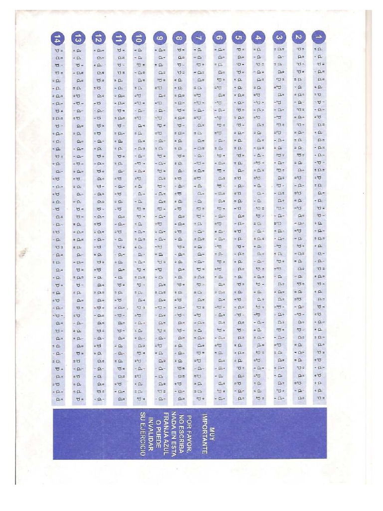 d2 Test Plantilla de Correccion y Hoja de Respuest 2 PDF | PDF