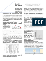 Química Geral para Engenharia - Lista de Exercícios Unidades 1 e 2