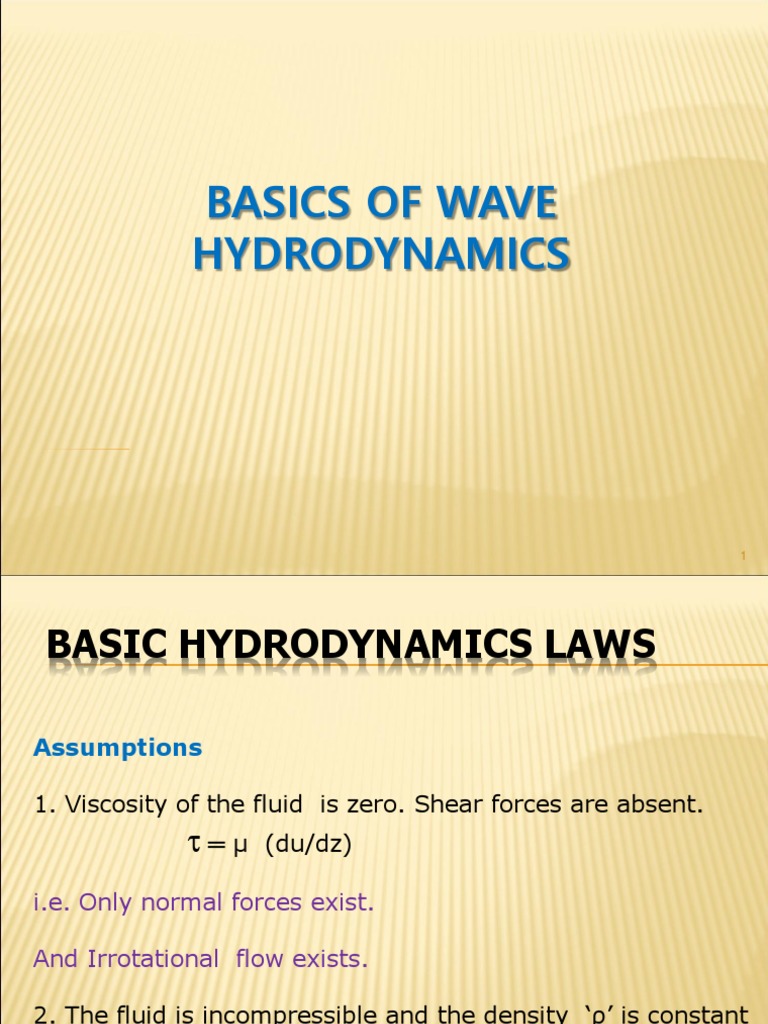 Fundamentals of Hydrodynamics | PDF | Fluid Dynamics | Force