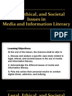 Legal, Ethical, and Societal Issues in Media & Information