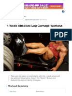 4 Week Absolute Leg Carnage Workout