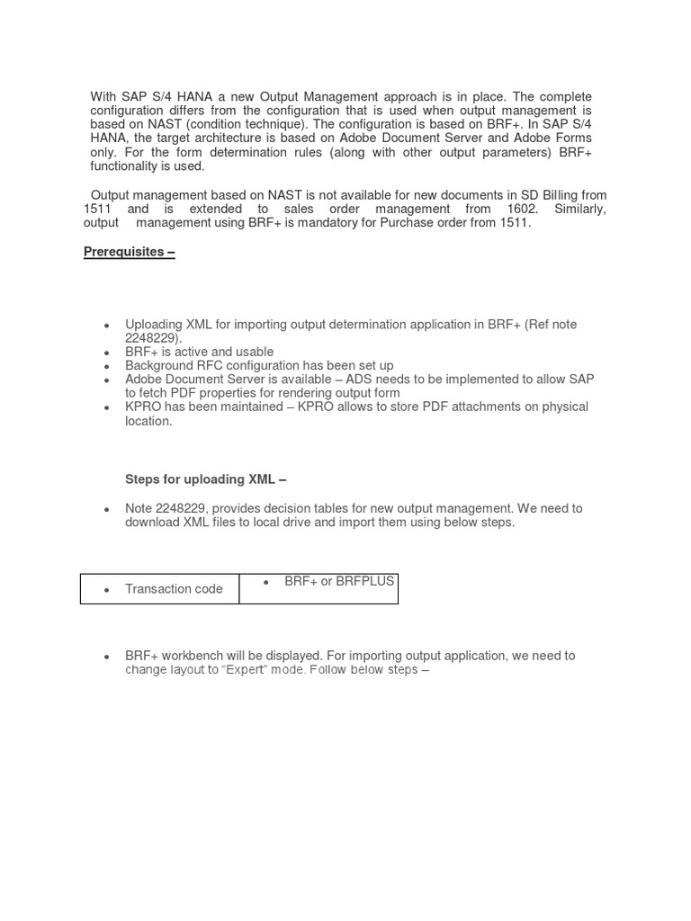SAP S/4HANA Output Management Guide | PDF | Parameter (Computer ...