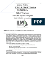 Financial Reporting & Control: Course Outline