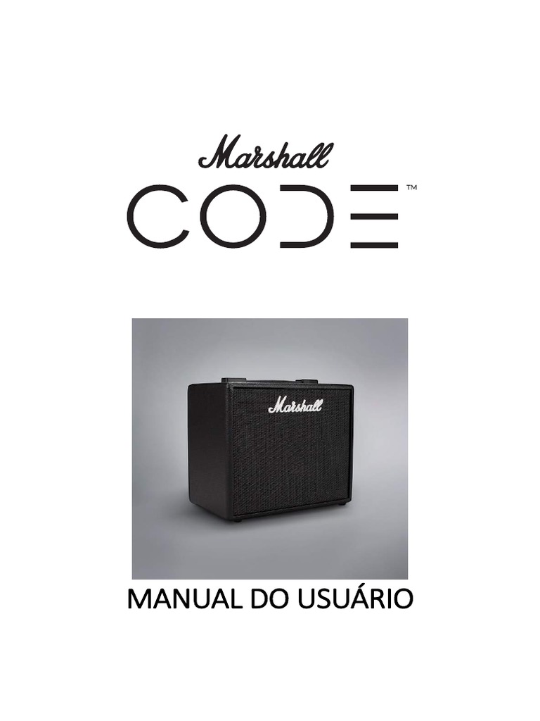 Manual do Amplificador Marshall CODE | PDF | Tempo | Guitarras