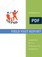 Field Visit Report: Samohita Das Bsc-15-34 BSC Psychology 3 Year Psychopathology-Ii MSSW