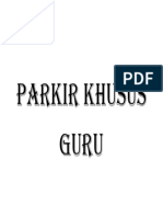 Parkir Khusus Guru