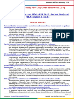 Current Affairs Weekly PDF - July 2019 First Week (1-7) by AffairsCloud