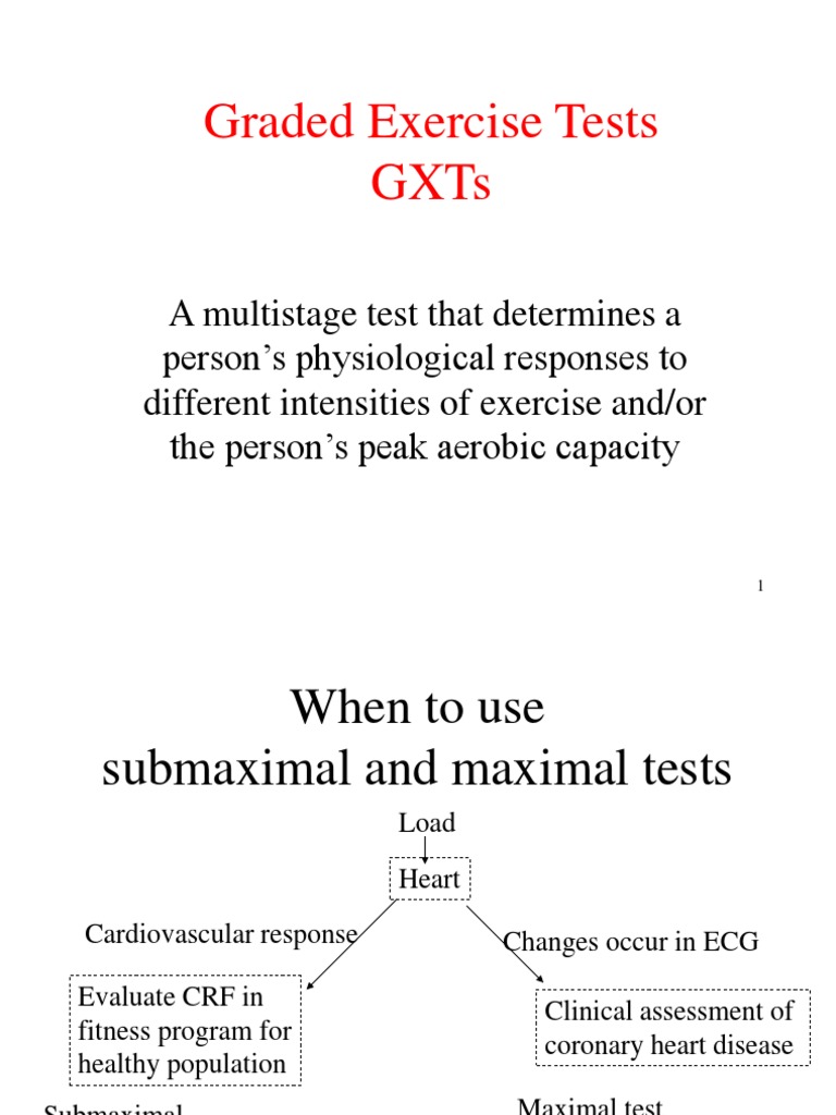 Graded Exercise Tests Gxts | PDF | Heart Rate | Physical Fitness