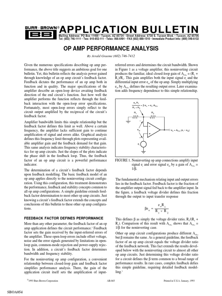 Opamp Performance Analysis | PDF | Amplifier | Operational Amplifier
