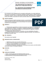 Ingenieria y Gestion de Telecomunicaciones