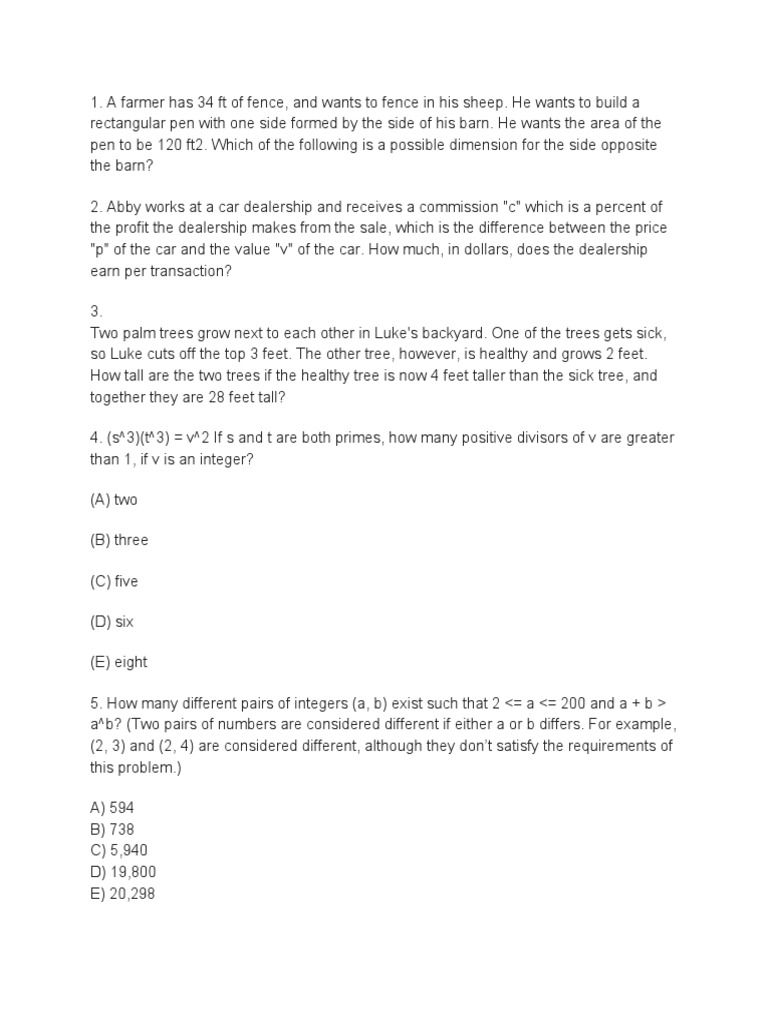 Gre math problems pdf