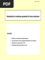 Introduction To Nonlinear Geometry For Truss Structures: Outline